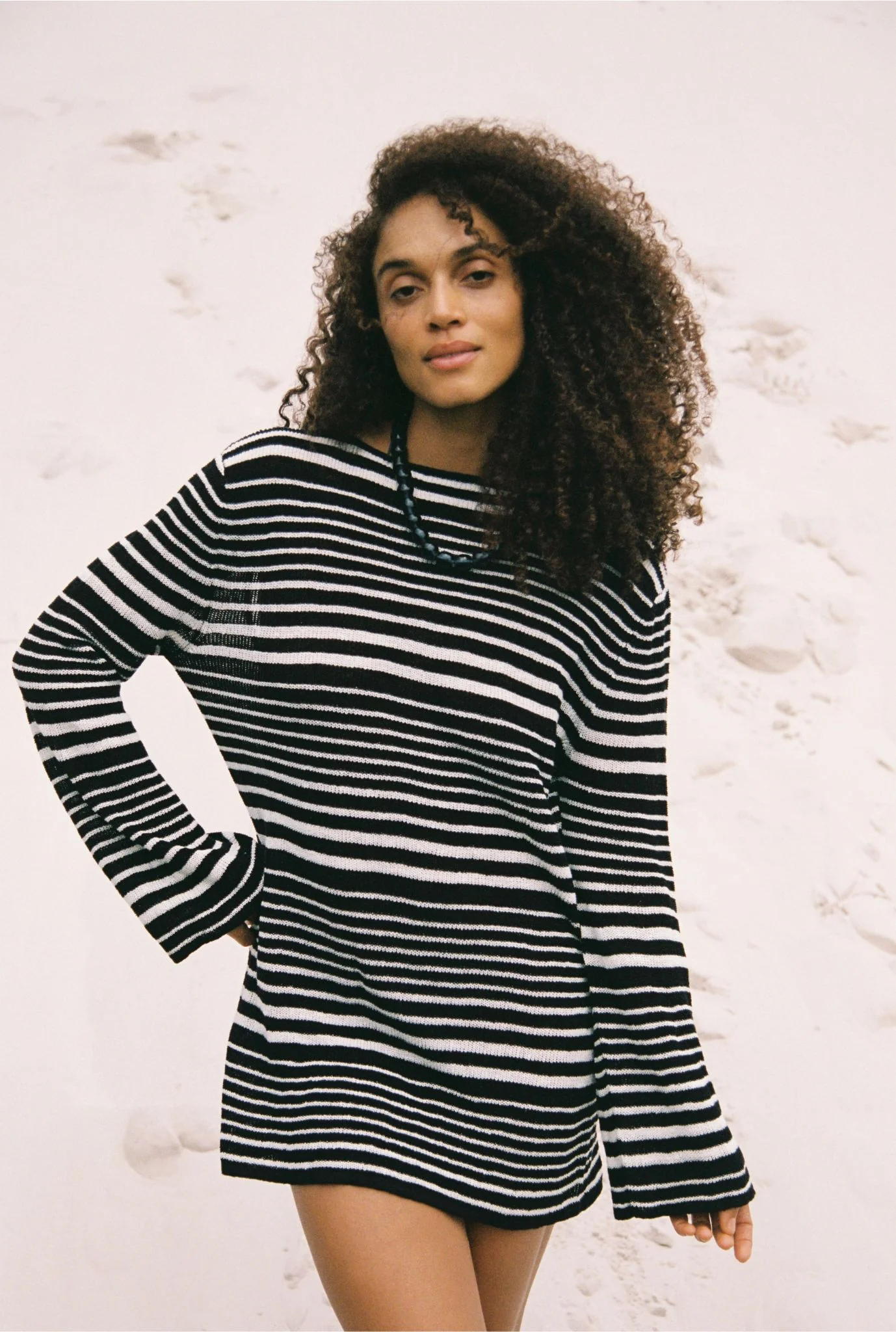 AURA MINI DRESS - MONOCHROME - Image 4
