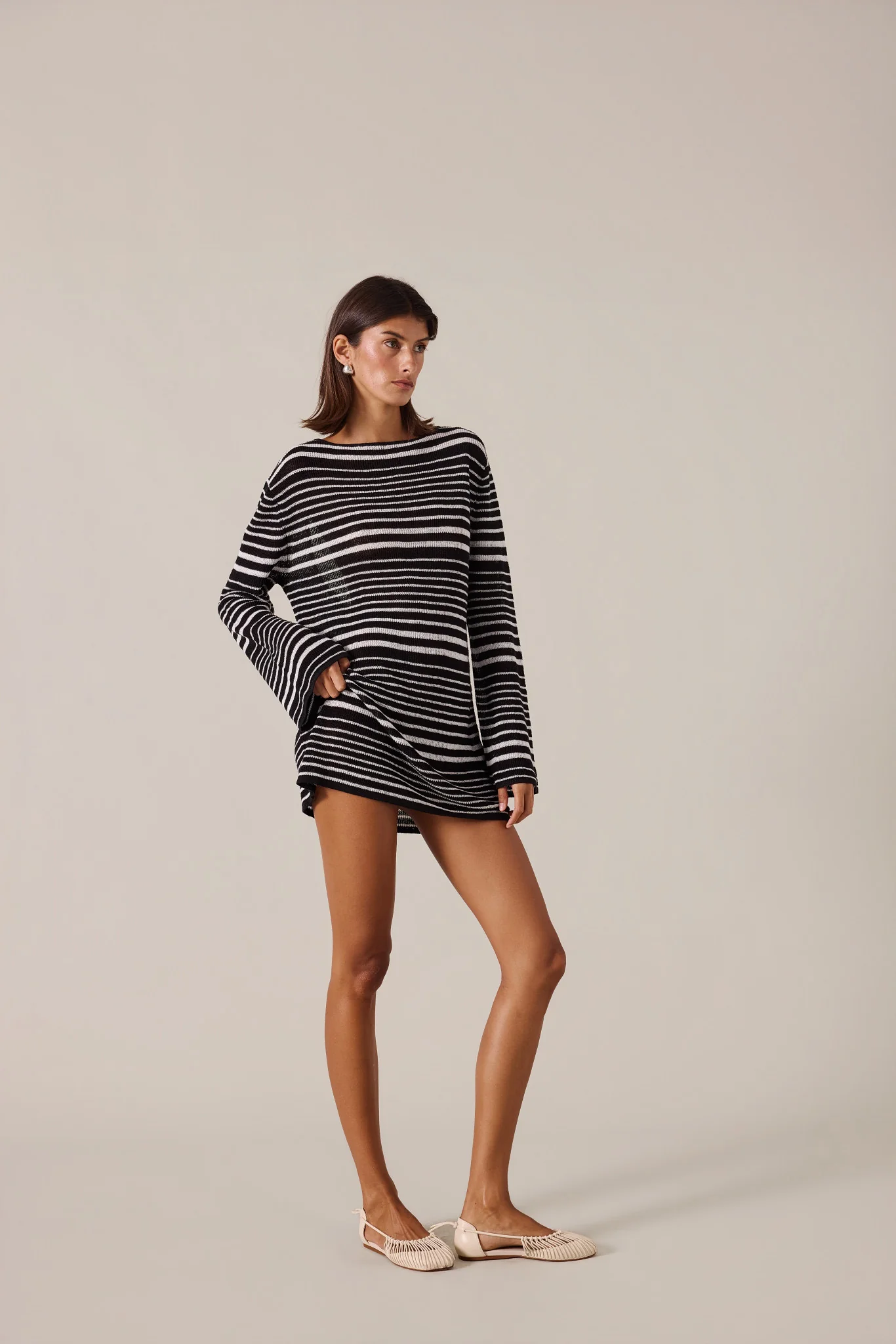 AURA MINI DRESS - MONOCHROME - Image 6