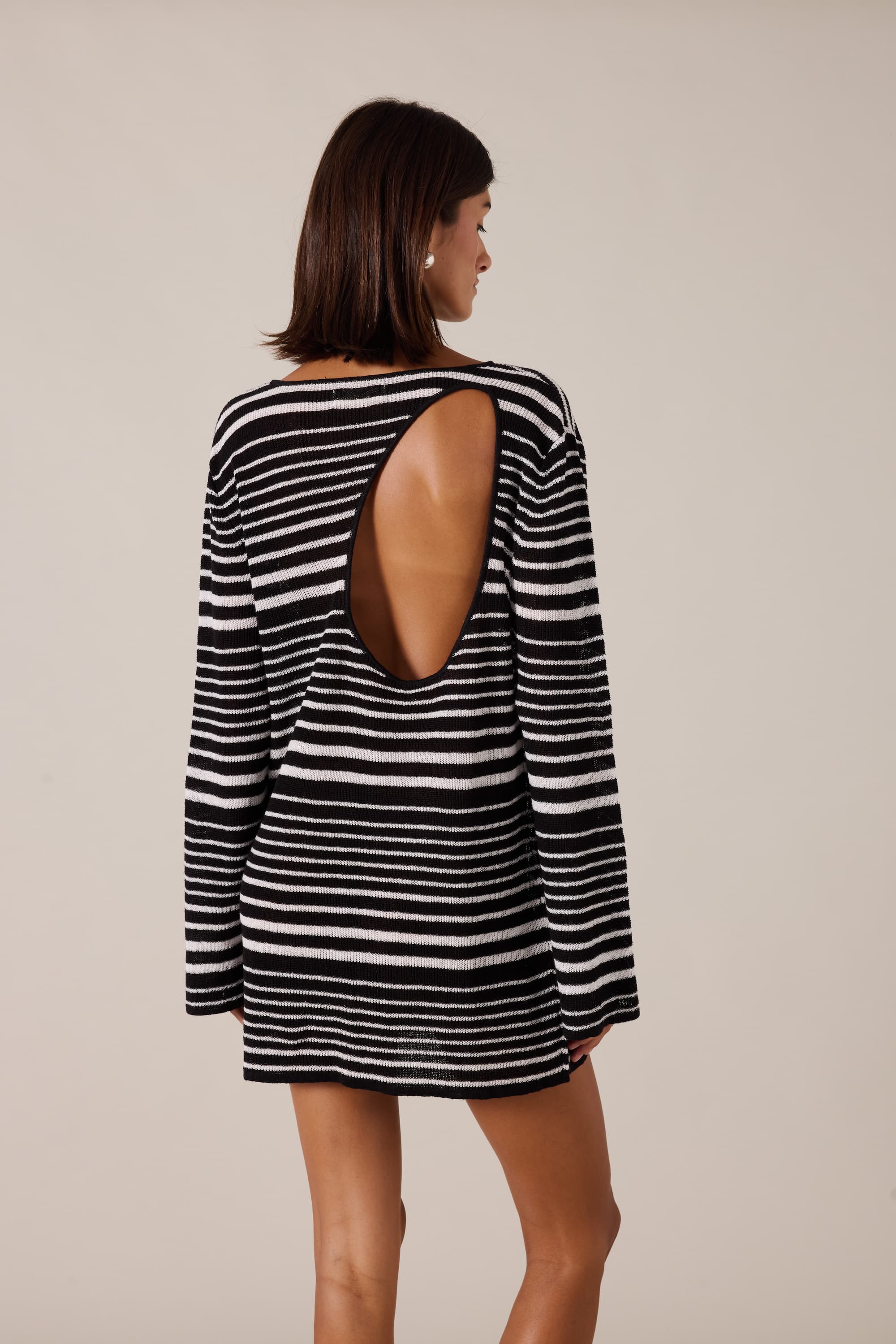 AURA MINI DRESS - MONOCHROME - Image 7