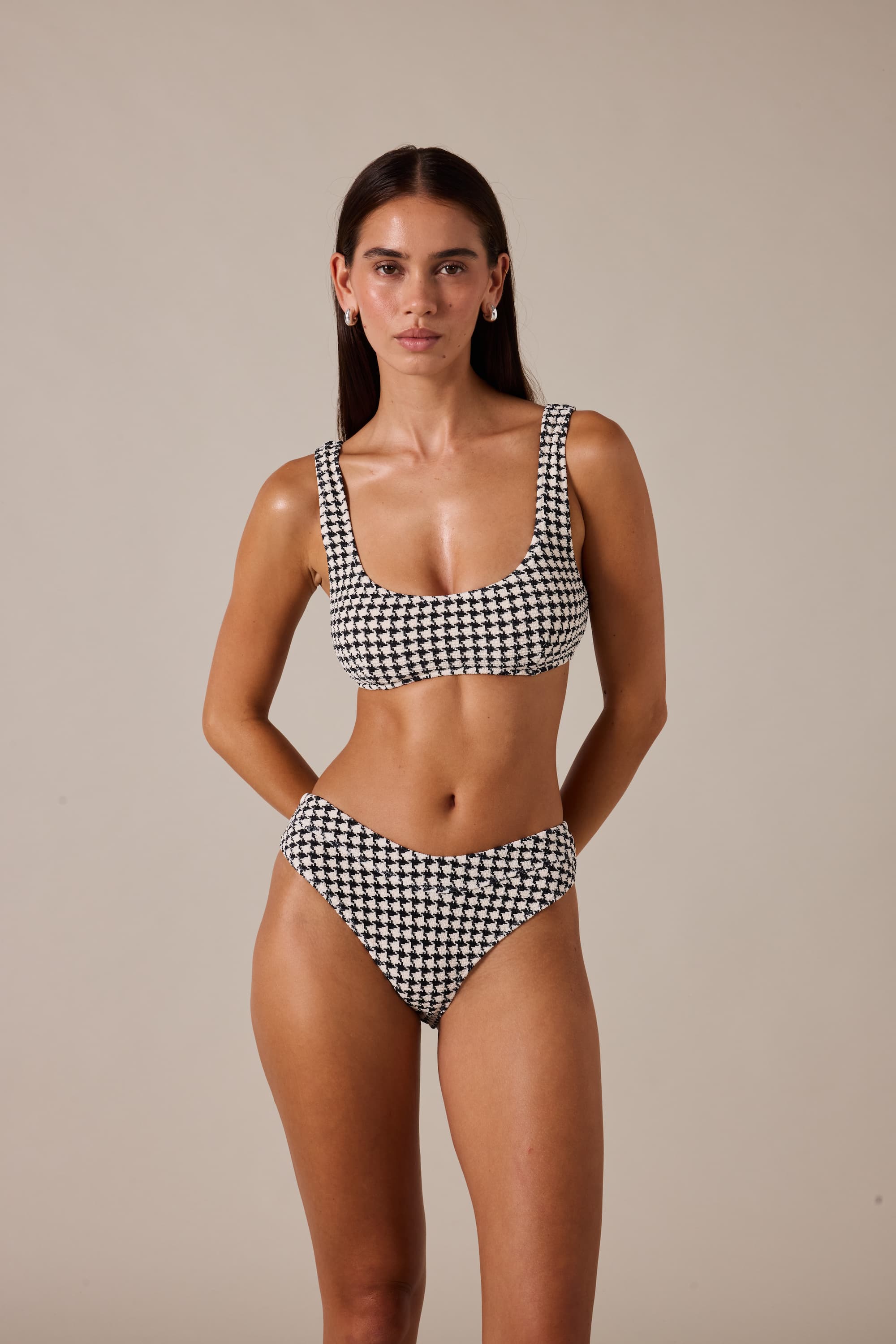ESCAPE BRALETTE TOP - HOUNDSTOOTH - Image 5