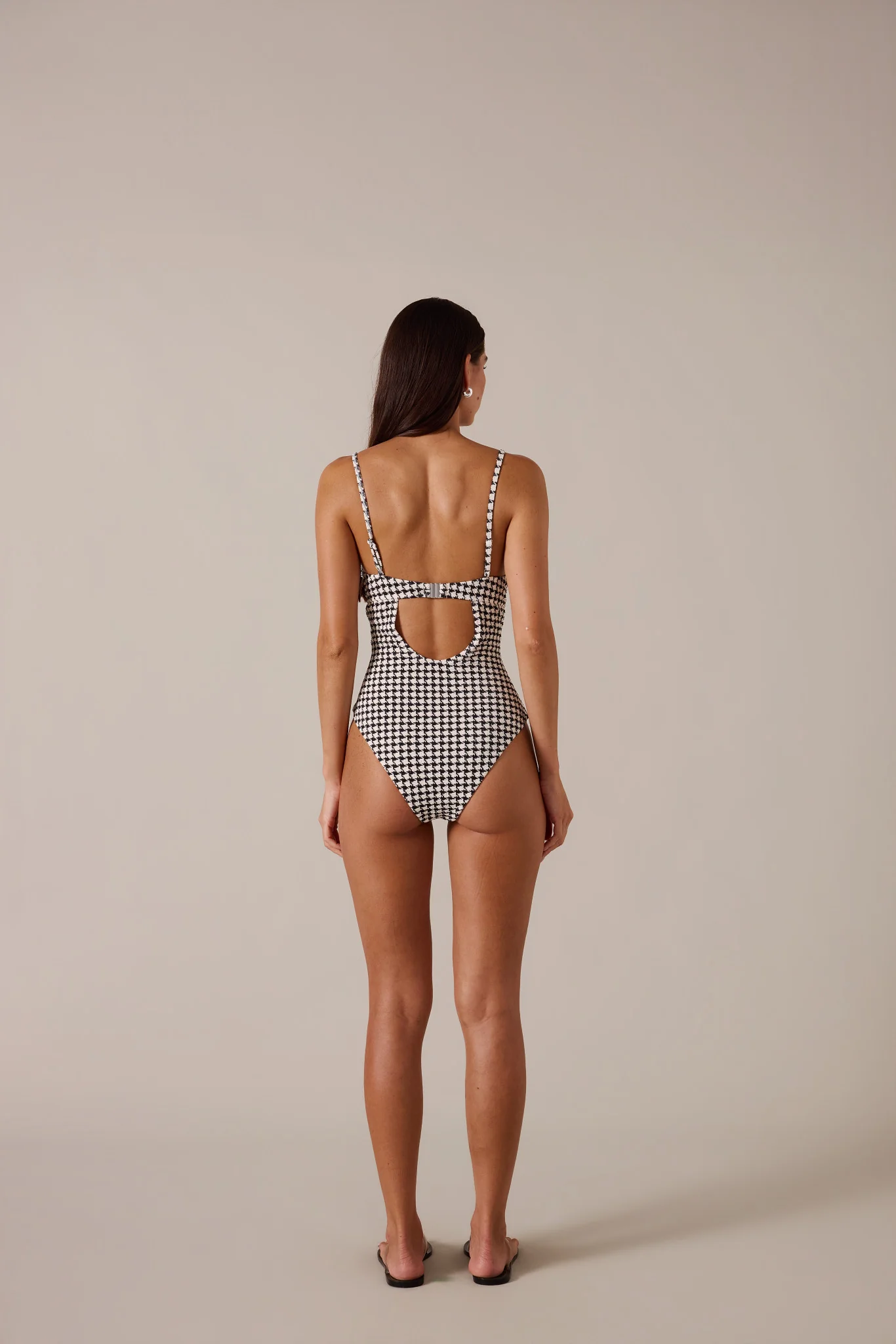 ESCAPE UNDERWIRE ONE PIECE - HOUNDSTOOTH - Image 3