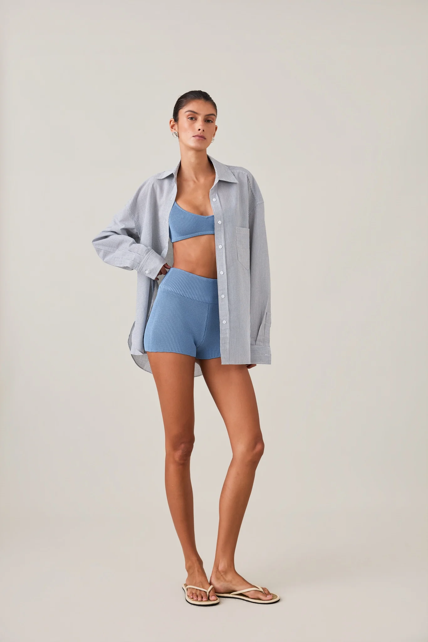 ESSENTIAL KNIT SHORT - BLEUE - Image 6