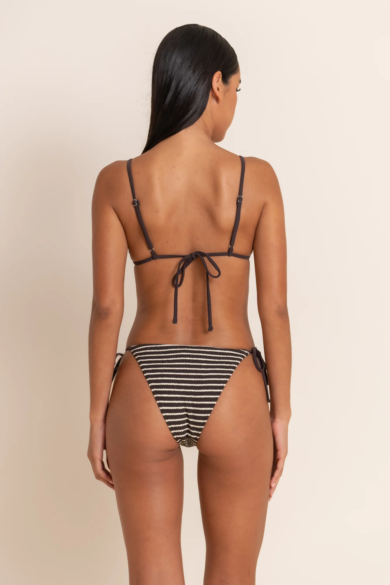 KOA TIE BOTTOM - COCAO STRIPE - Image 3