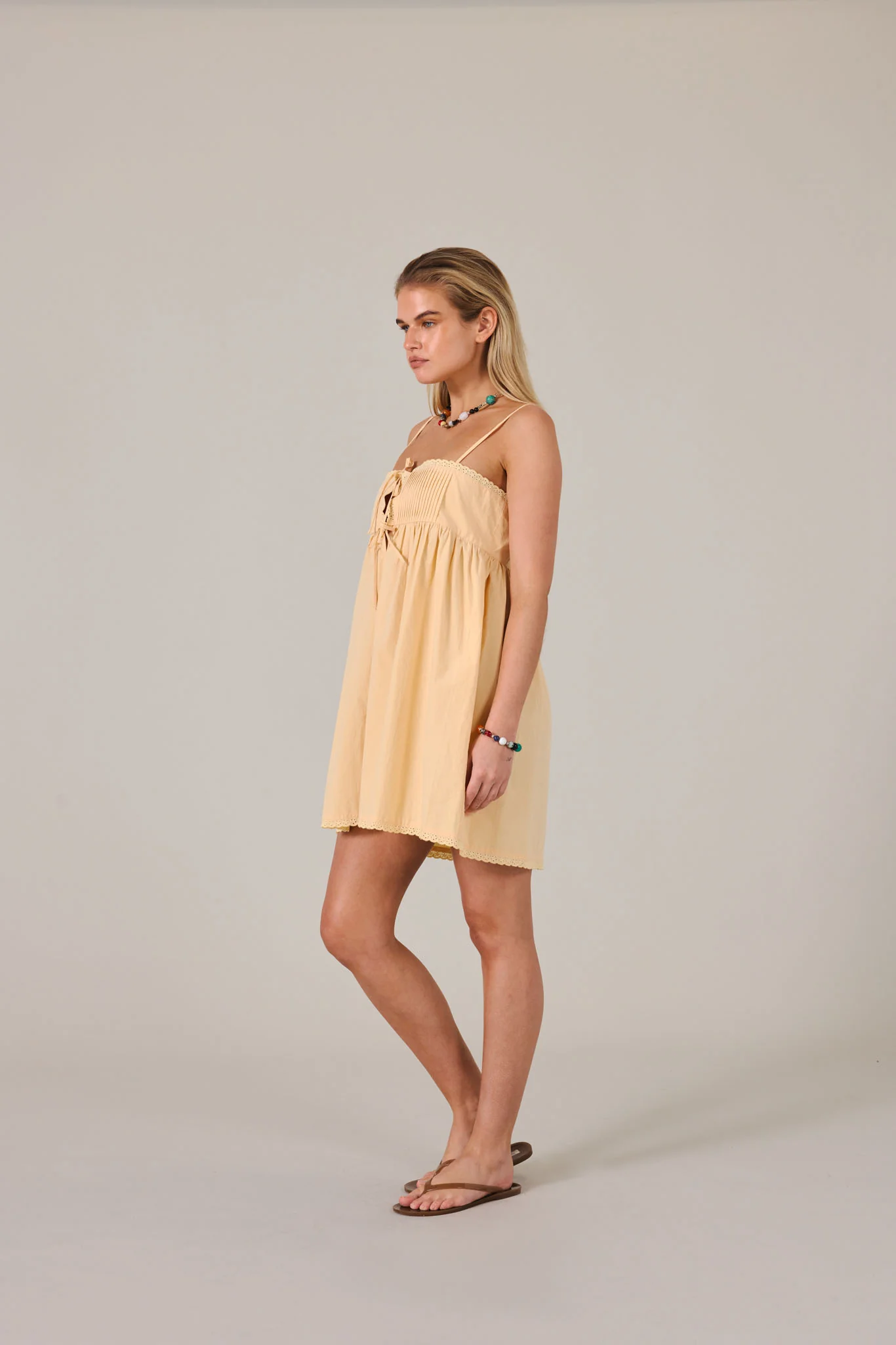 LILYA MINI DRESS - PEACH - Image 6