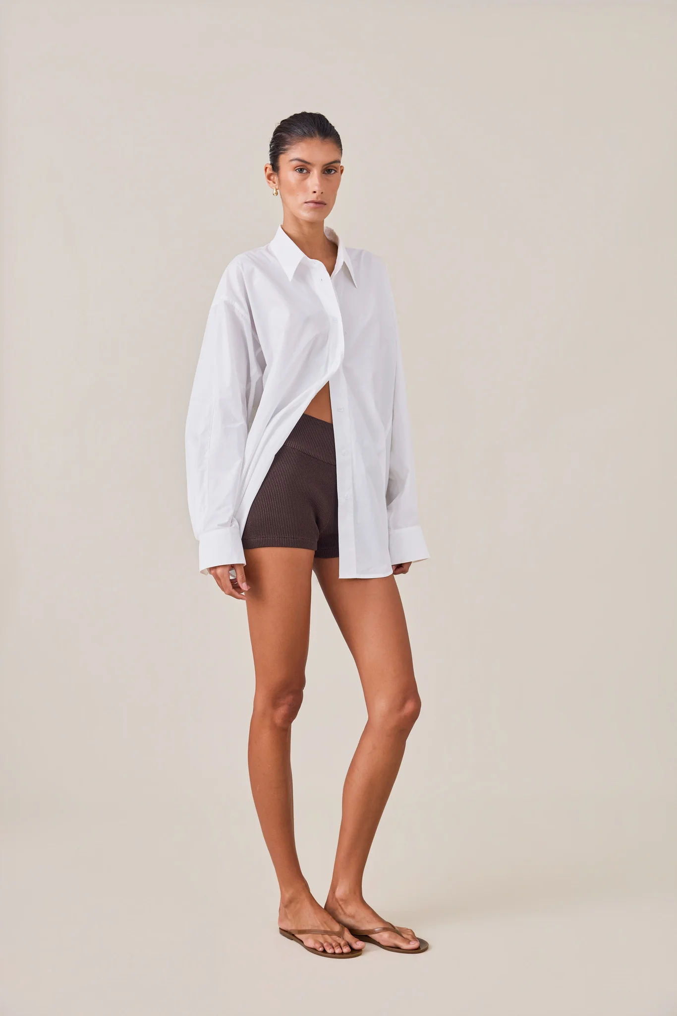 SOL KNIT SHORT - CACAO - Image 3