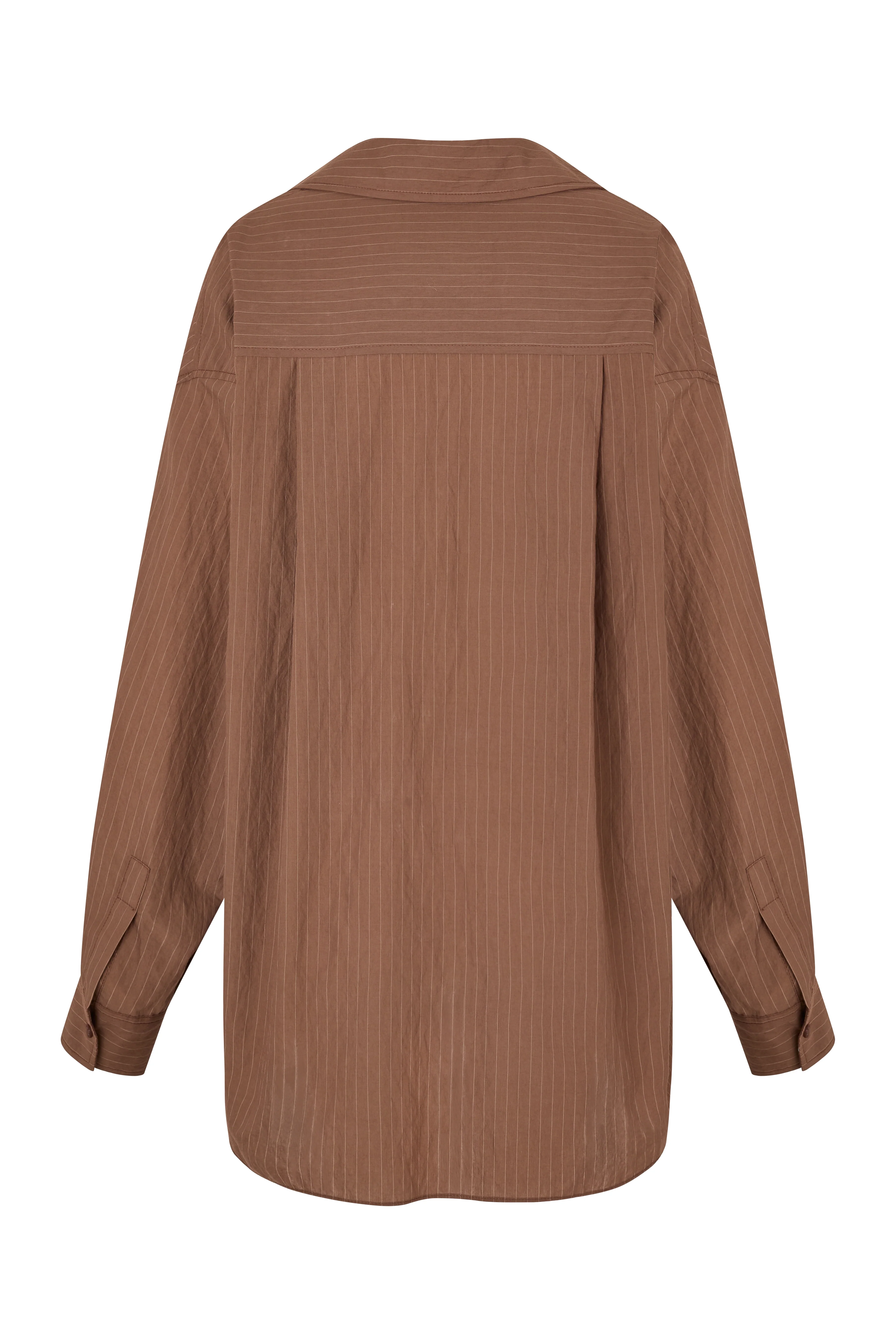 REMI SHIRT - MOCHA PINSTRIPE - Image 7