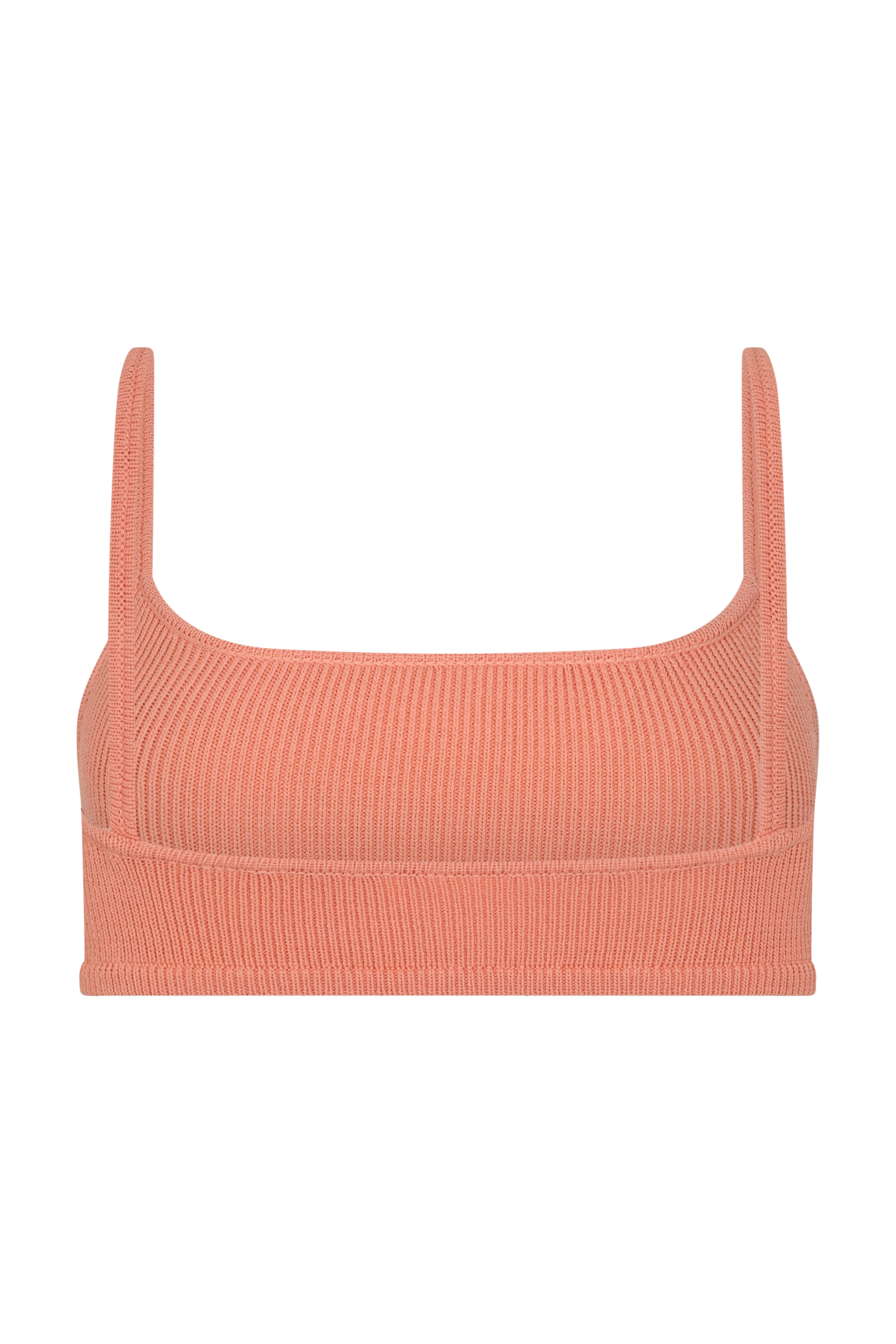 SOL KNIT CROP - PEACH - Image 3