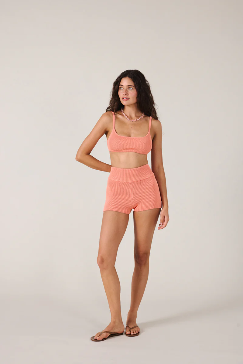 SOL KNIT CROP - PEACH - Image 7